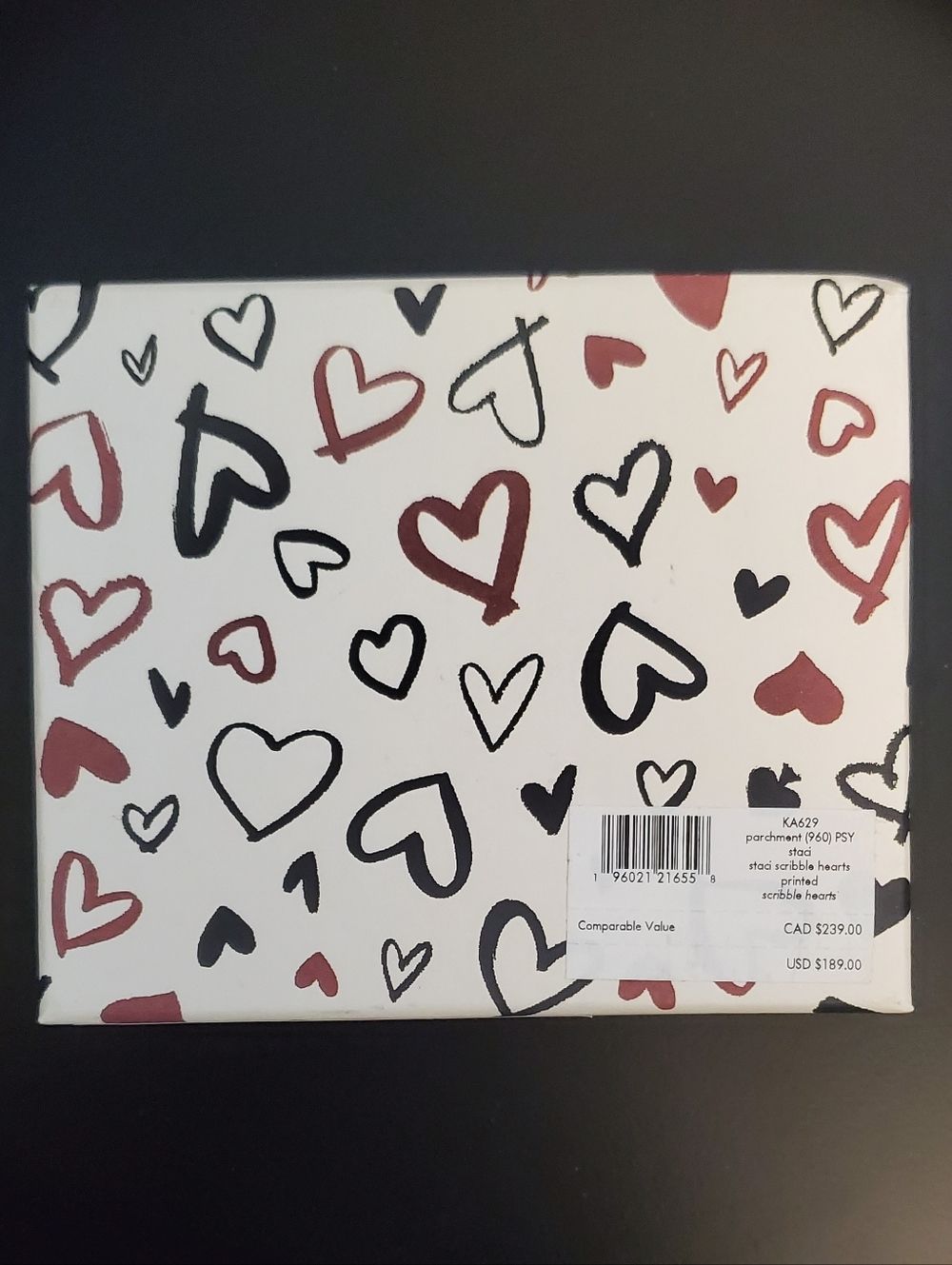 Kate Spade Staci Scribble Hearts Small Wallet w/ Card Case - Picture 11 of 12